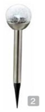 2 Lumen Crackle Glass Solar Path Light